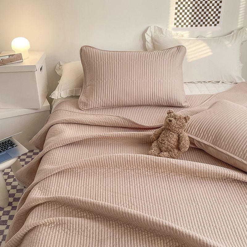 Cotton Bed Sheet Set Solid Color Basic Fitted Sheet for Bedroom