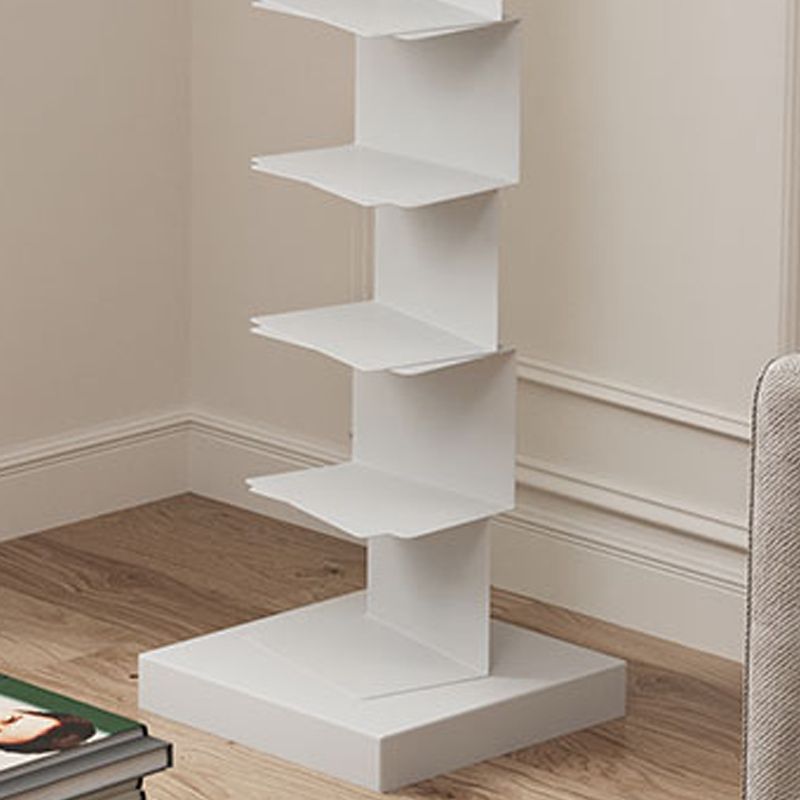 Closed Back Bookshelf Contemporary Style Vertical Bookcase for Home Office