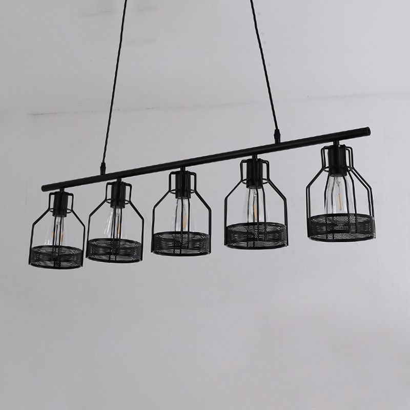 Metal Island Pendant Industrial Style Island Light Fixtures for Living Room