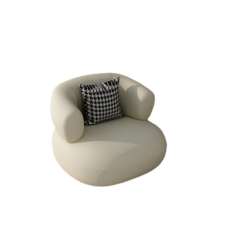 Modern Tight Back Settee Solid Color Slipcovered Sofa for Bonus Room