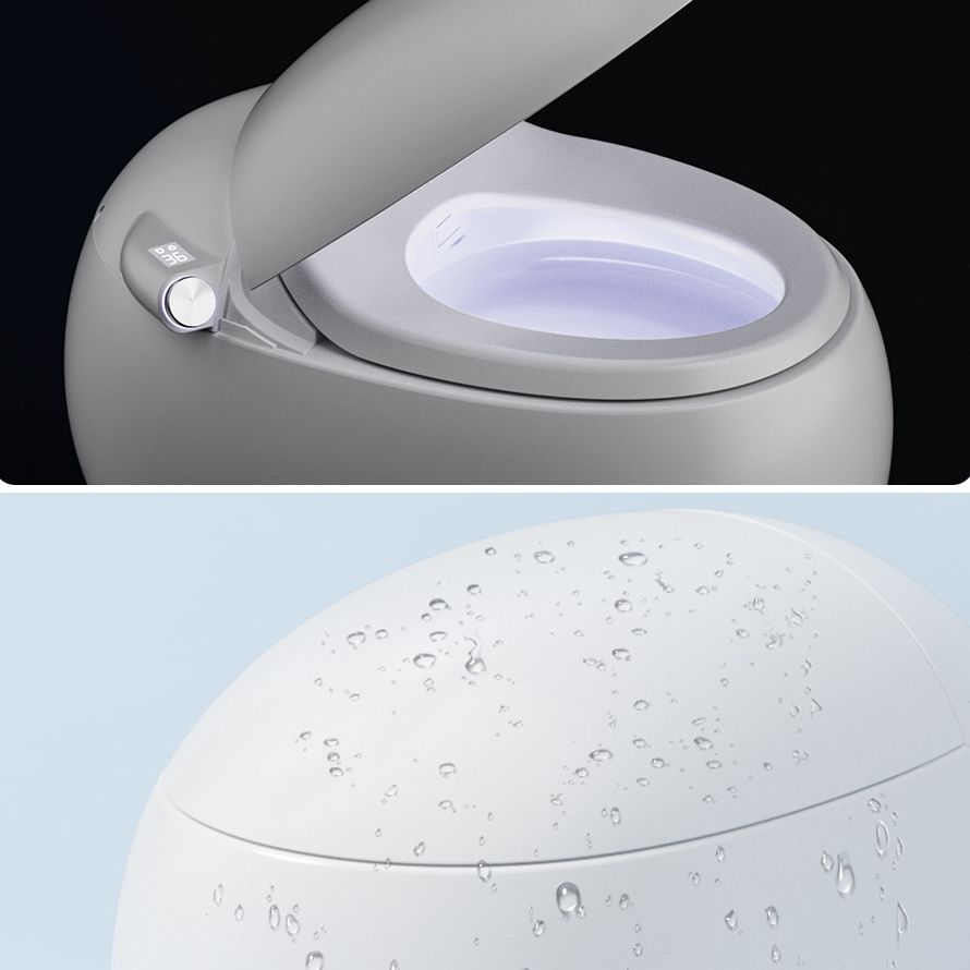 Contemporary One Piece Toilet Concealed Tank Toilet Bowl with Slow Close Seat for Washroom