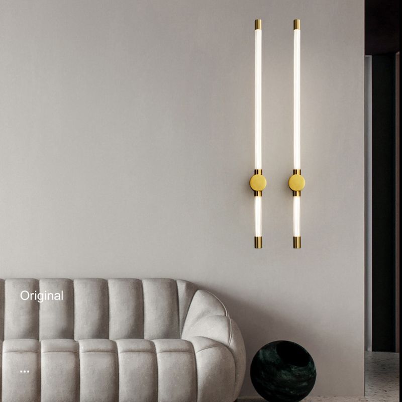 Lineaire wandkandelverlichting Moderne wandlamp metaal 1 lichte sconce verlichtingsbeveiliging