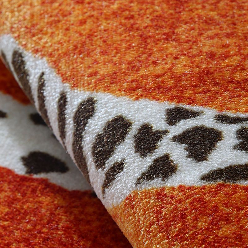 Oranje modern tapijt luipaardpatroon polyester gebied vloerkleurbestendig kleed voor woningdecoratie