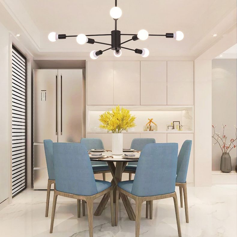 Loft 2-laags kroonluchter hanger licht metaal woonkamer kroonluchter lichtarmatuur in zwart