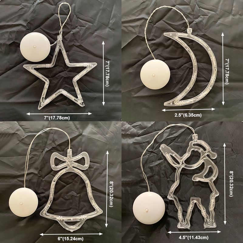 Christmas LED String Lights in Modern Creative Style White Plastic Decorative Lamp with Sucker
