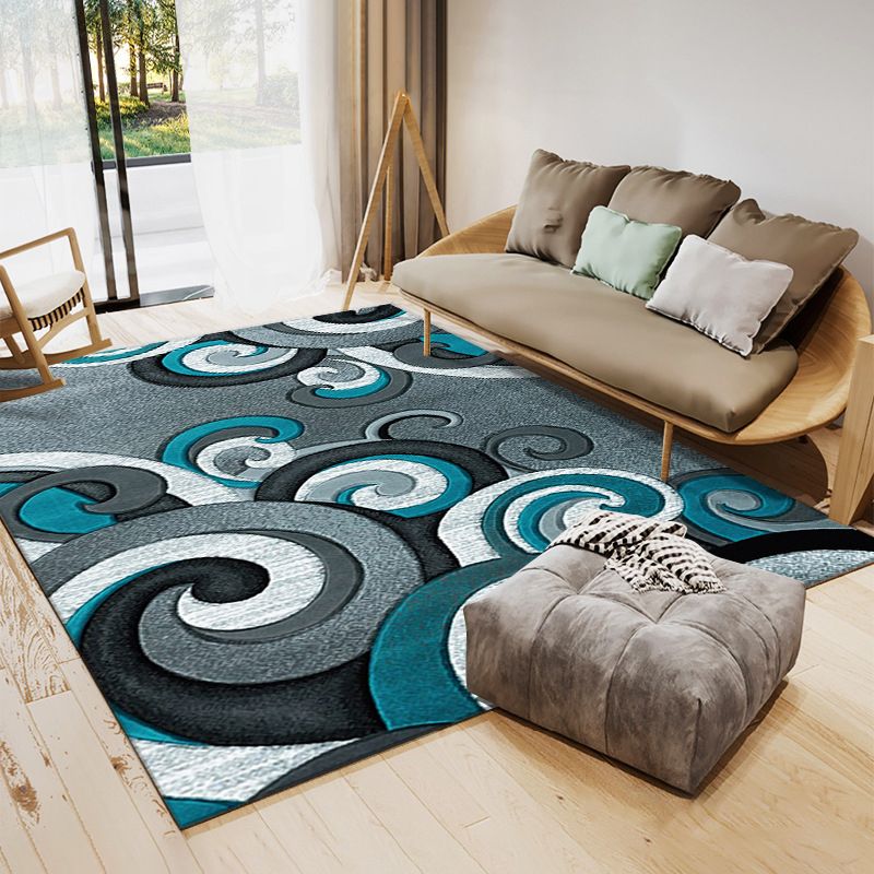 Light Yellow Graphic Carpet Polyester Simple Carpet Washable Carpet for Home Decor