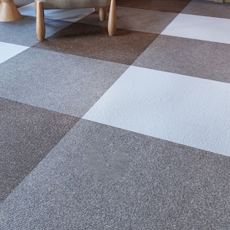 Bedroom Carpet Tiles Solid Color Lever Loop Color Block Carpet Tiles