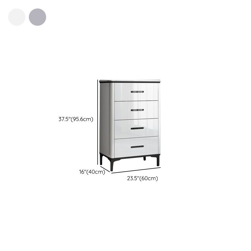 Contemporary Stone Storage Chest Bedroom Chest with Black Legs