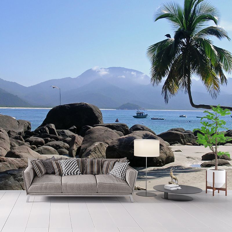 Modern Style Mural Wallpaper Tropical Landscape Environment Friendly Bedroom Wall Mural