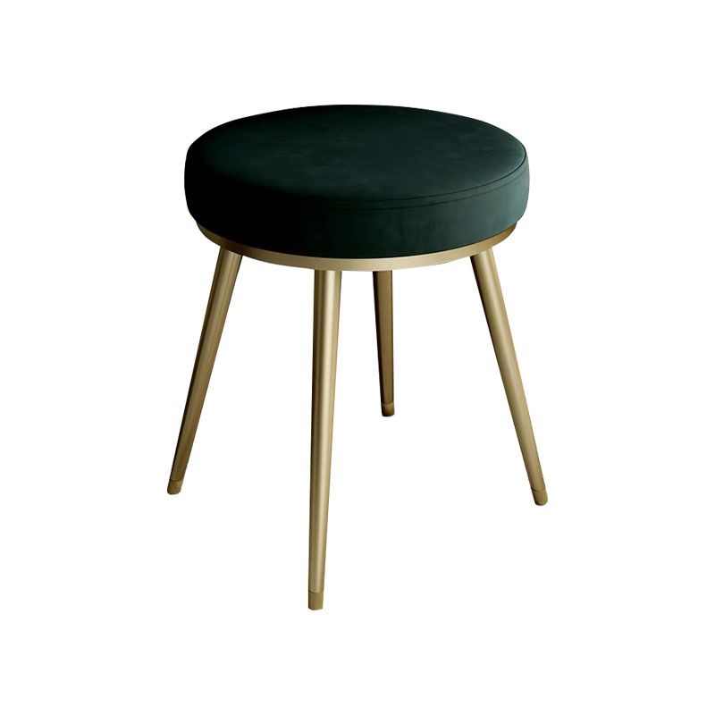 Velvet Upholstered Ottoman Velvet Colored Flower Shape Metal Frame Ottoman