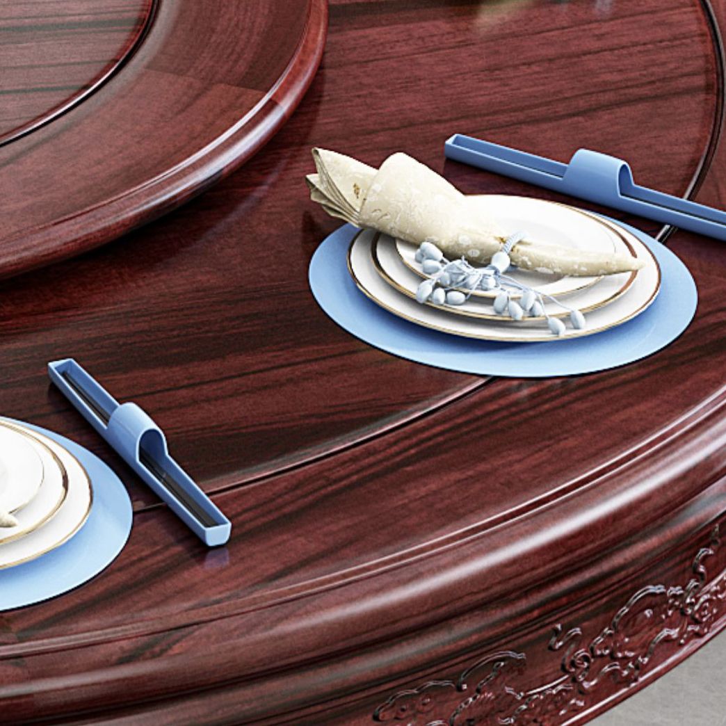 Solid Wood Dining Table Pedestal Round Dinner Table for Dining Room
