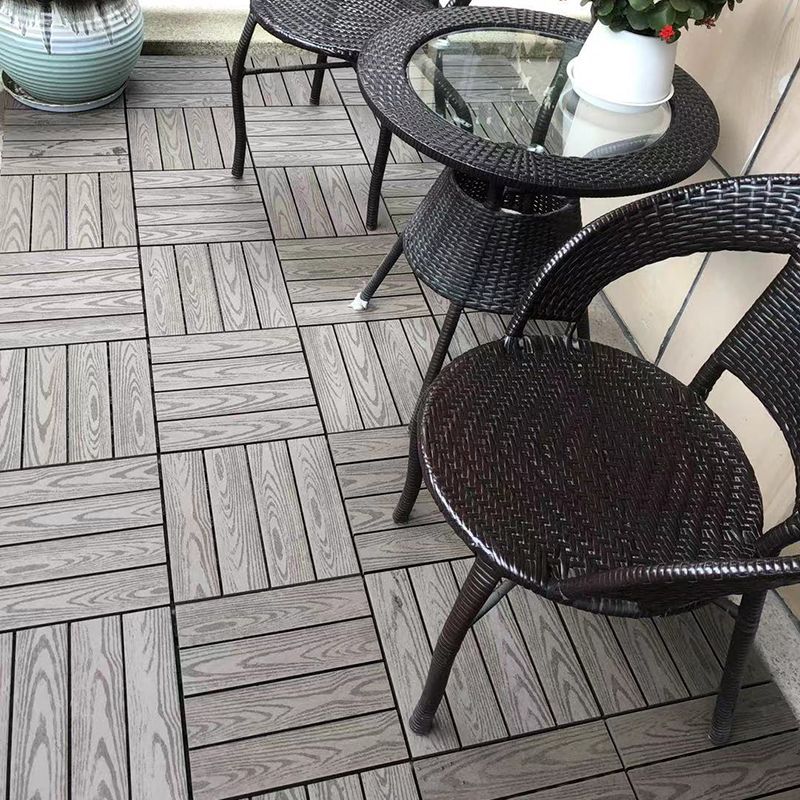 12" X 12"Square PVC Patio Tiles Snapping Installation Outdoor Flooring Tiles