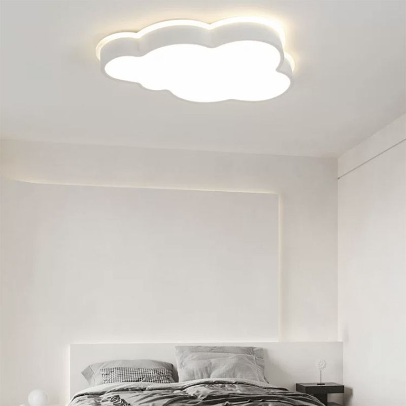 Cloud Shape Flush Light Modern Style Metal 1 Light Flush Mount for Bedroom