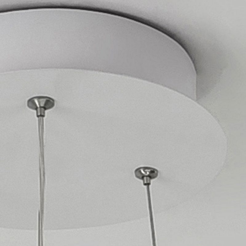 Modern Artistic LED Linear Pendant Light Aluminium Hanging Lamp with Silicone Shade