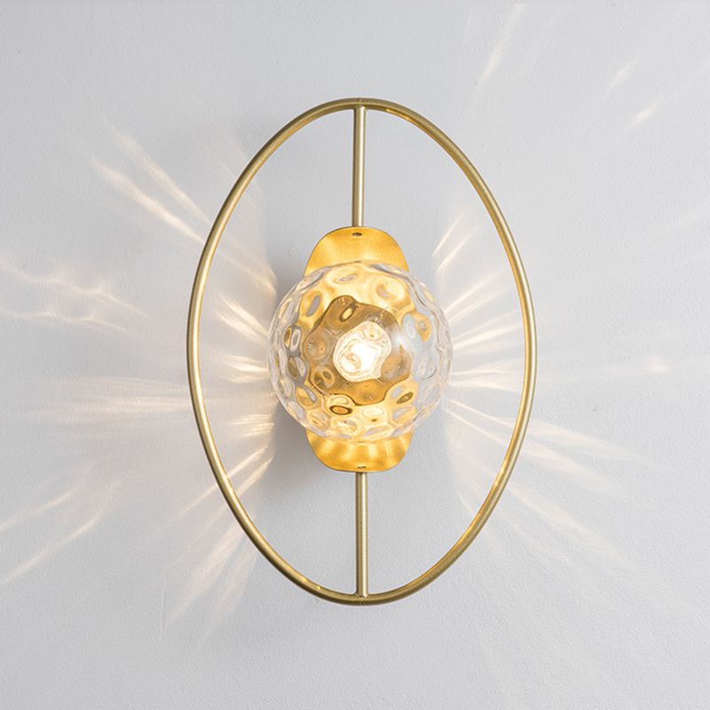 Contemporary Wall Sconce Globe Shade Wall Light Fixture for Bedroom
