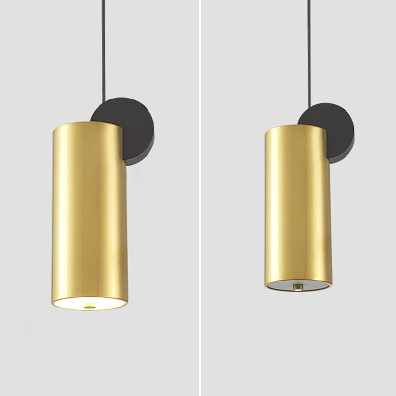 Contemporary Geometric Shaped Drop Pendant Metal 1 Light Suspension Light