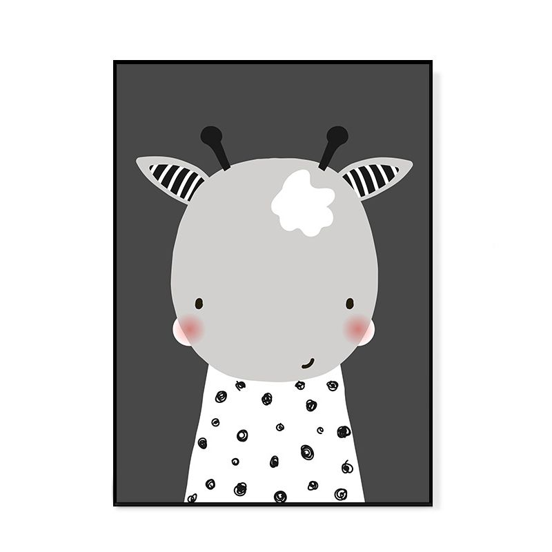 Pastel Color Sheep Painting Textured Kids Style Children's Bedroom Wall Art Print