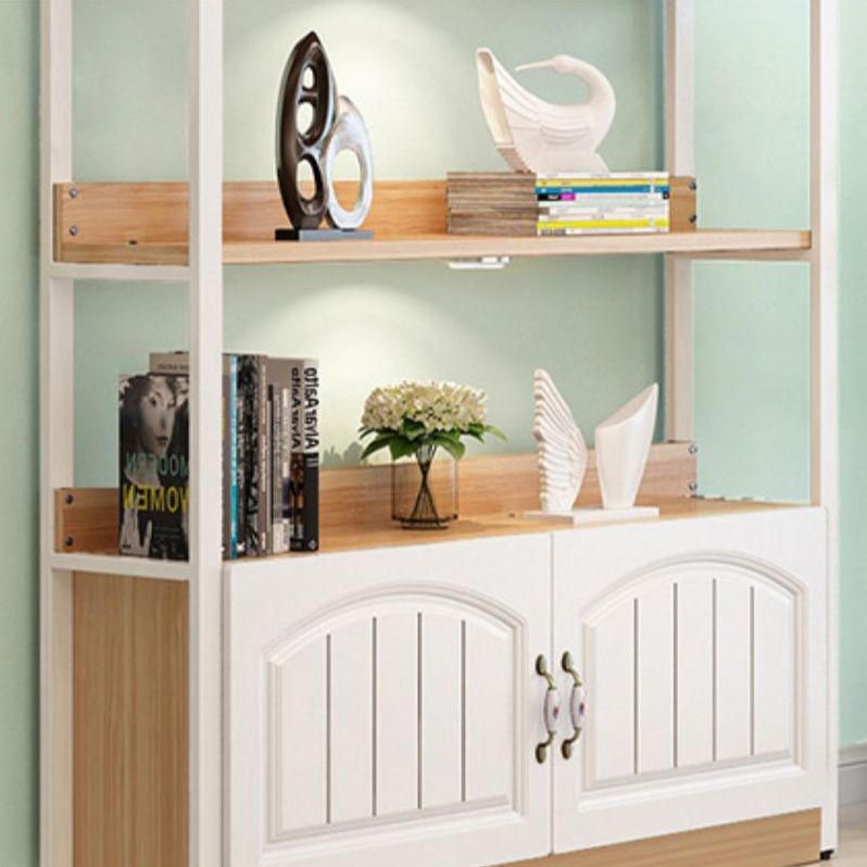 Modern Engineered Wood Bookshelf Etagere Open Shelf Vertical Bookcase