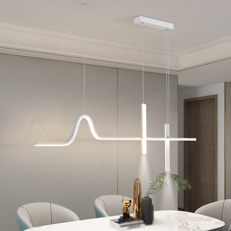 Modern White/Black Kitchen Island Lighting LED Ceiling Light for Dining Room