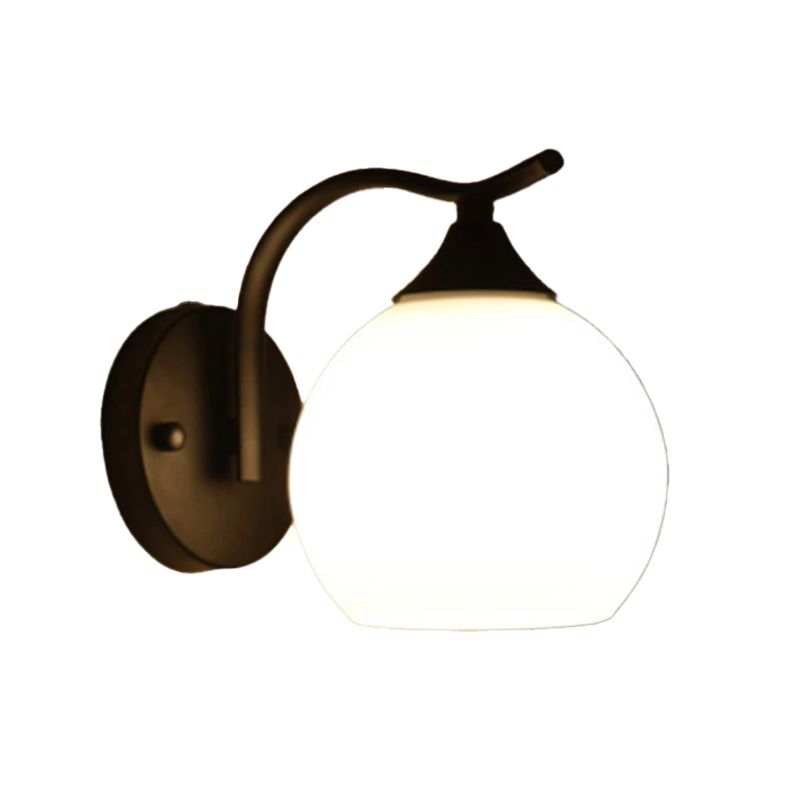 1/2-Light Modernism Wall Mounted Sconce Black/Chrome Wall Light for Foyer