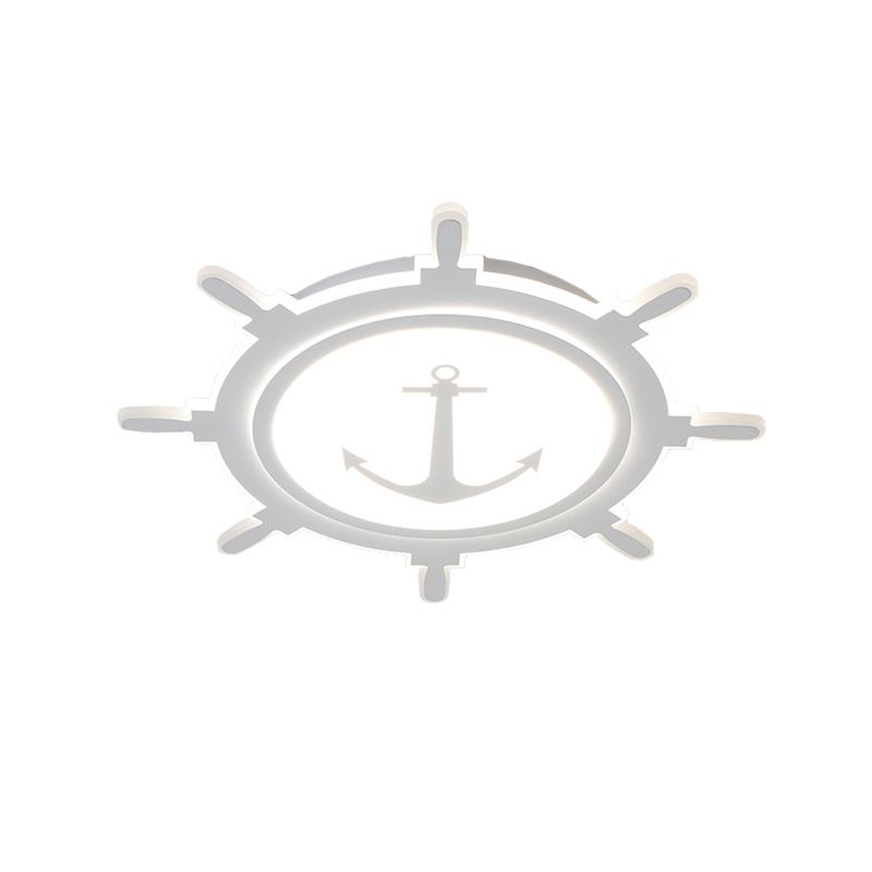 Ruder und Anker Flushmount Licht nautischen Stil Acryl Deckenleuchte für Teen