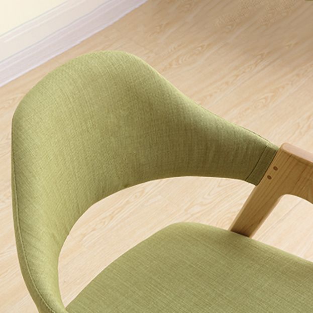 Sillas de comedor modernas Sillón tapizado con patas de madera (juego de 2)