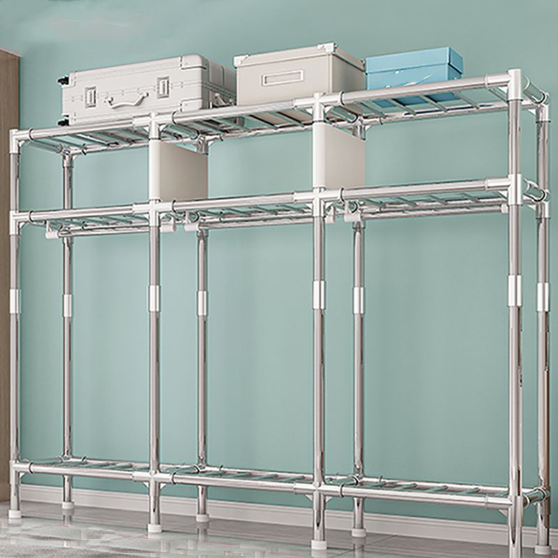 Stainless steel Frame Wardrobe Armoire Modern Home Wardrobe Cabinet