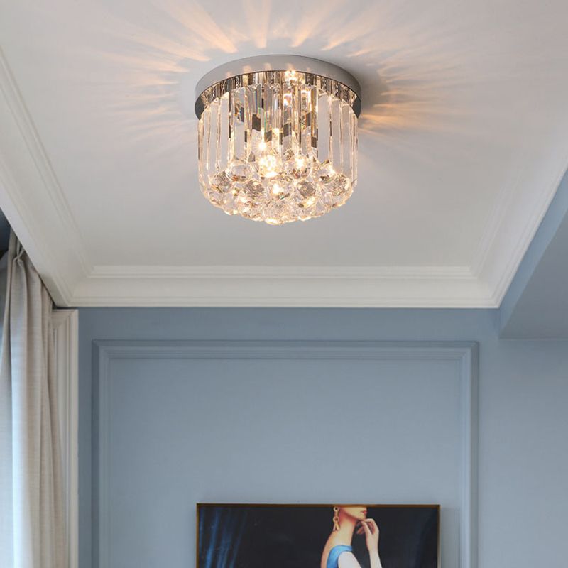 Ultra-Contemporary Flush Mount Lamp Crystal Ceiling Lighting for Foyer