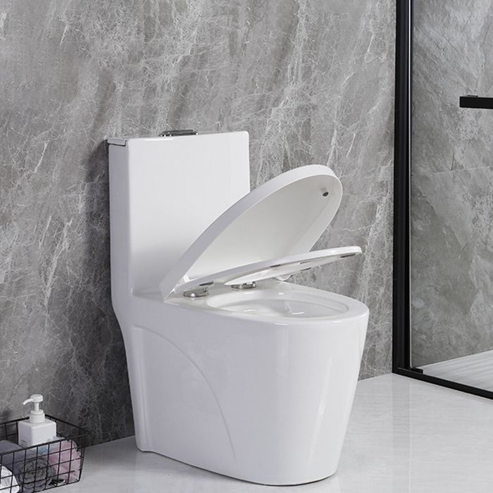 Modern Siphon Jet Toilet Floor Mount Flush Toilet with Toilet Seat