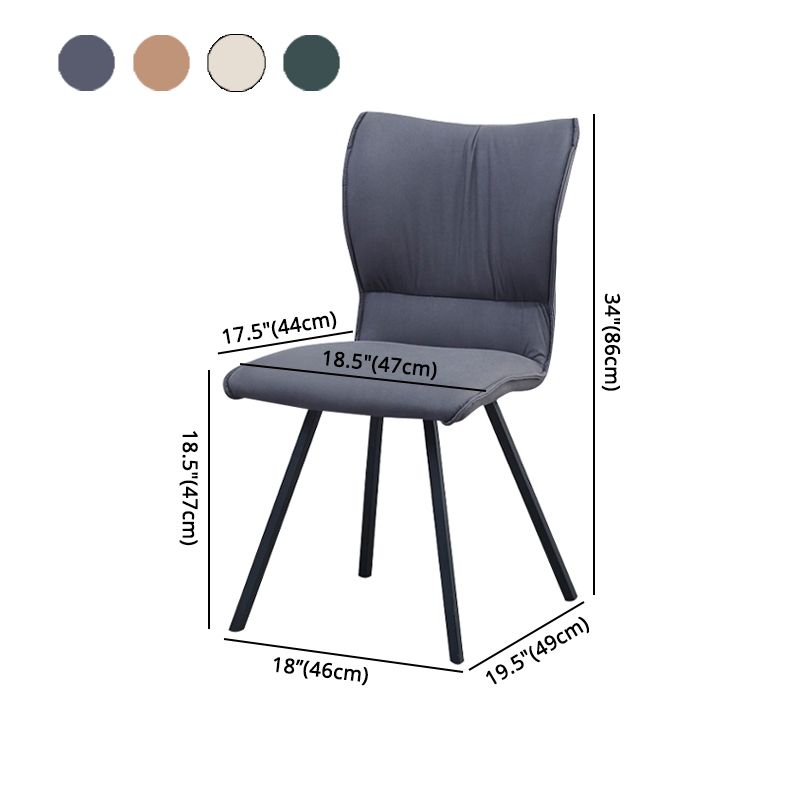 Chaise d'appoint rembourrée moderne, finition mate, chaise Parsons pour salle à manger