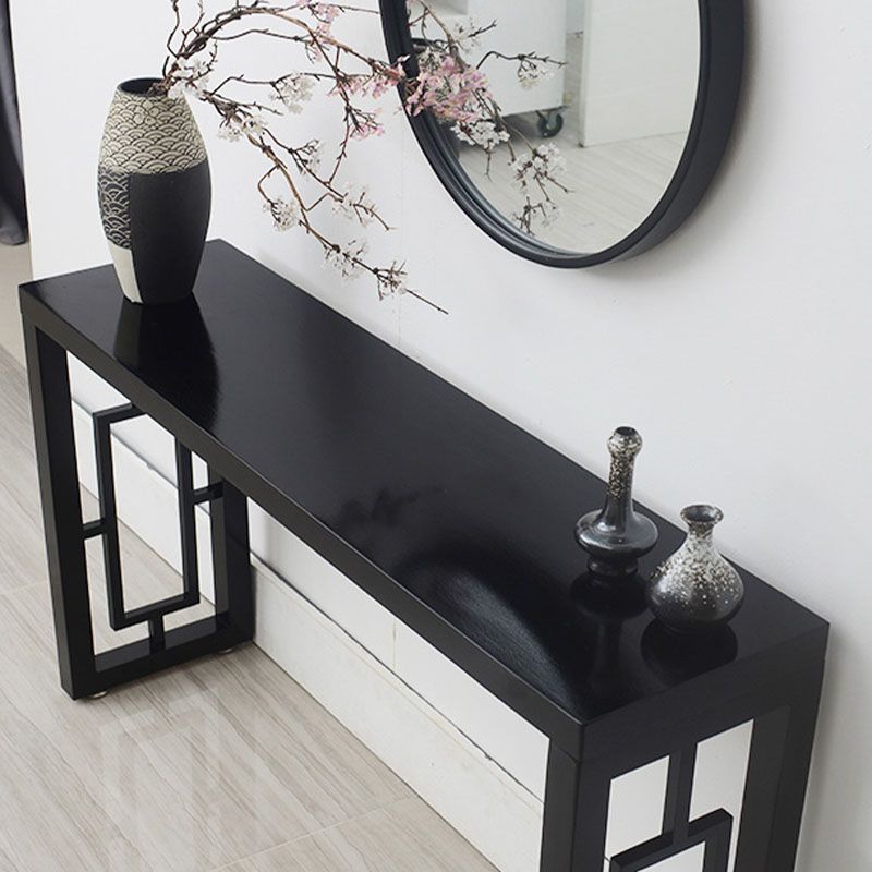Solid Wood Console Table Rectangle Accent Table for Hall , 29.53-inch Tall
