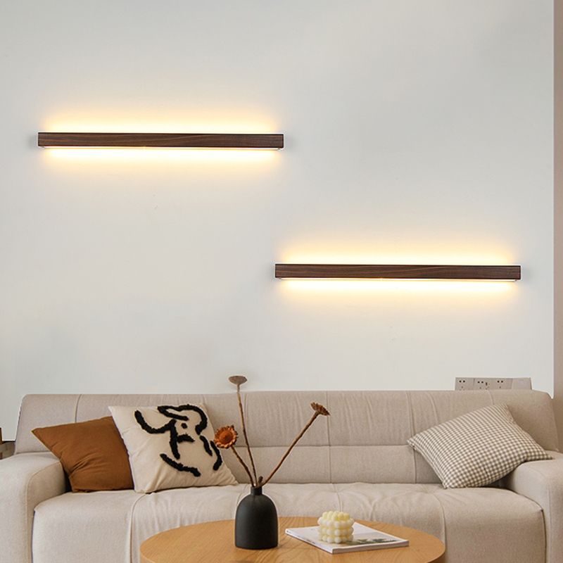 Contemporary Vanity Light Creative Wooden LED Wall Light Sconce for Washroom