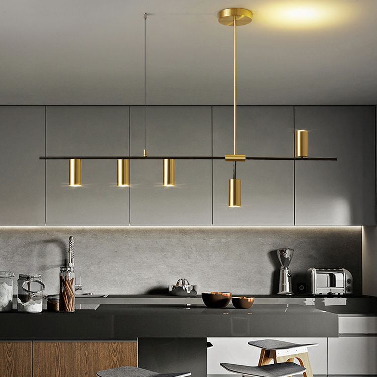 Lámpara de comedor de cocina de mesa de comedor simple nórdica en oro