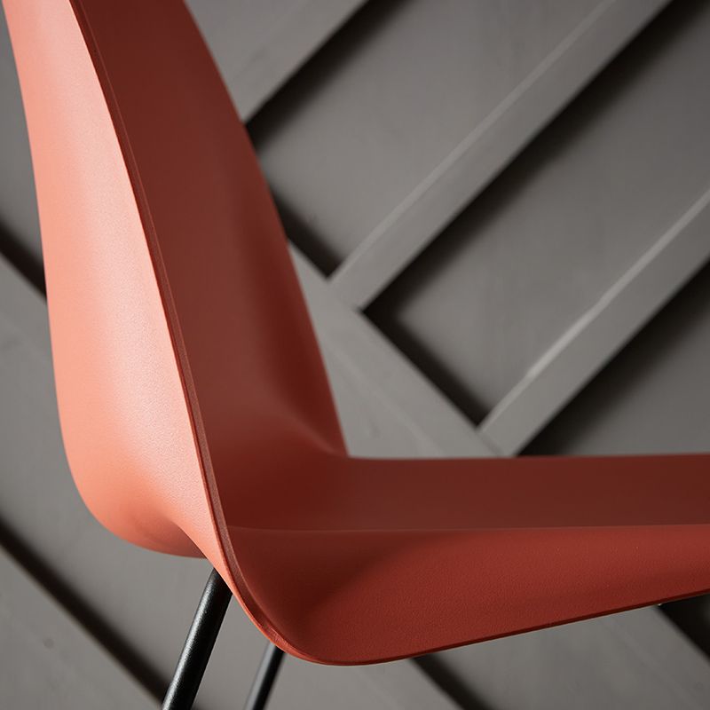 Industrial Style Metal Dining Room Chairs Armless Dining Chair for Restaurant