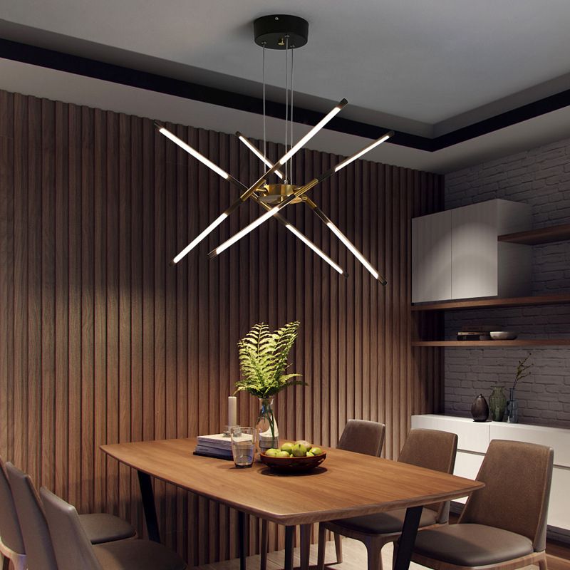 Luci a sospensione a sospensione in metallo Lampade sospese contemporanee per soggiorno