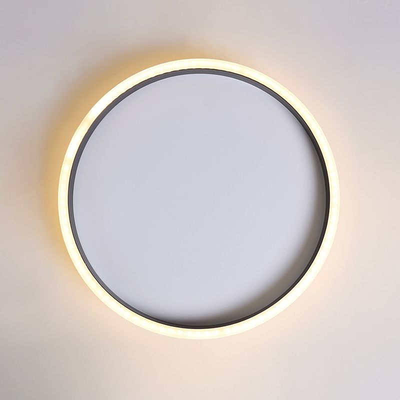 Luminaires de plafond encastrés de simplicité de lumière montée par plafond noir de LED pour le salon