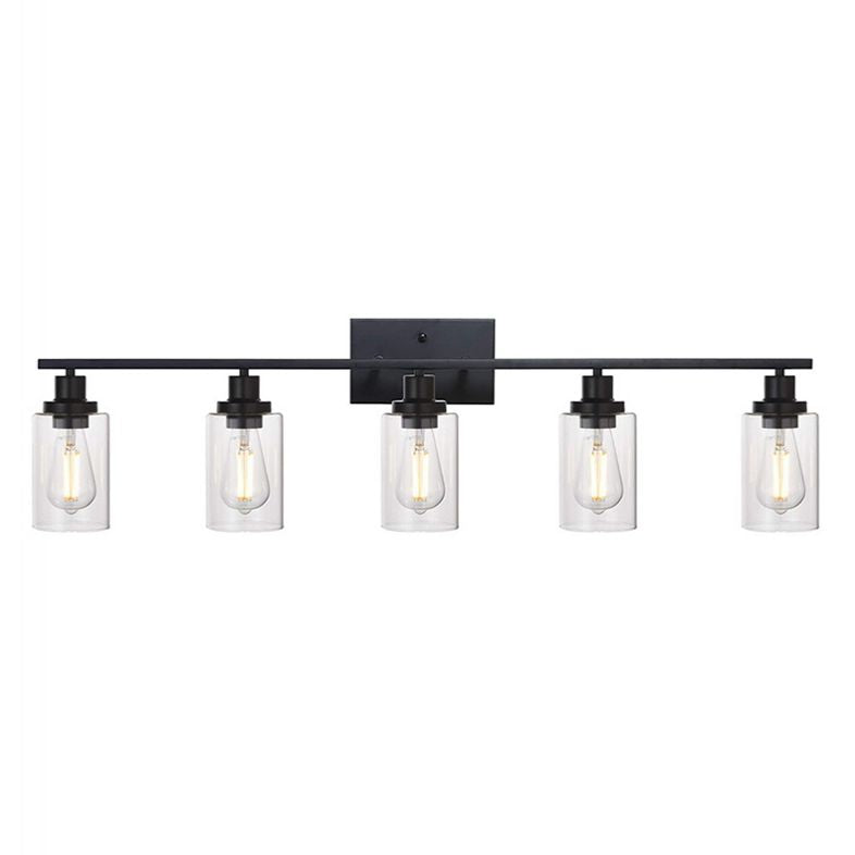 Modern Cylinder Vanity Lighting Fixtures Glass Multi Lights Vanity Wall Sconce