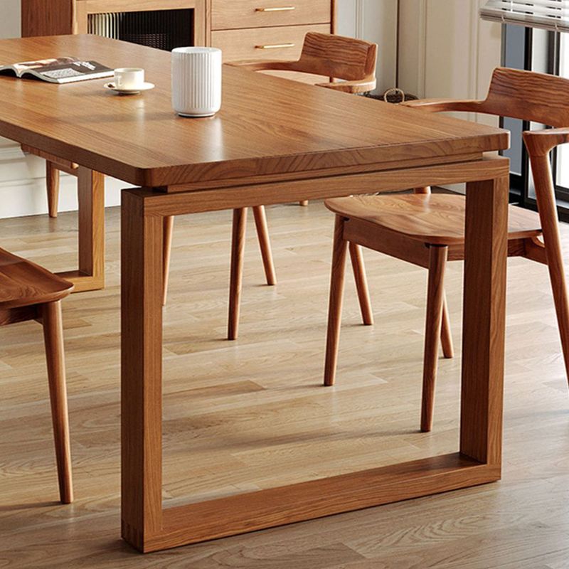 Traditional 1/2/5/7 Pieces Furniture Solid Wood Rectangle Dining Set in Brown