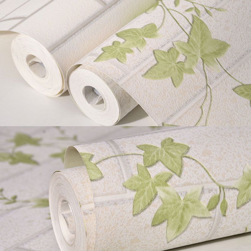 Industrial Brick Effect Wallpaper Roll in Natural Color Living Room Wall Art, 33' x 20.5"