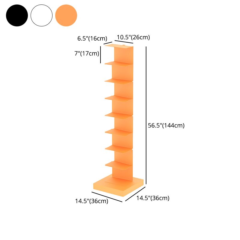 Modern Style Bookshelf Vertical Metal Closed Back Bookcase for Home