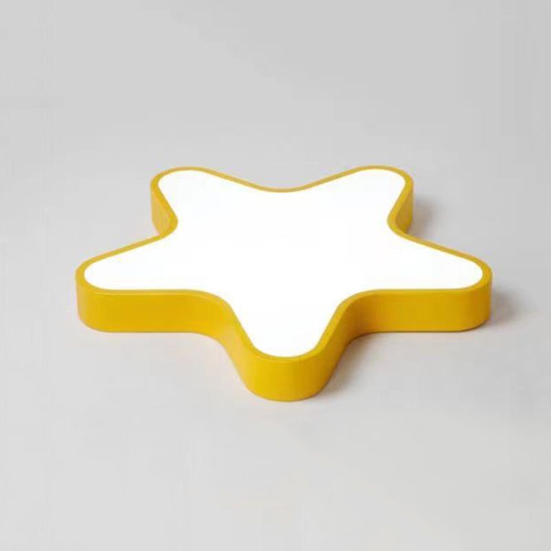 Star Macaron LED Ceiling Light in Modern Singularity Wrought Iron Flush Mount with Acrylic Shade
