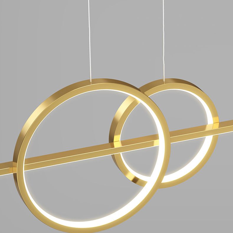 5 Light Geometric Island Lights Modernism Metal Island Light Fixtures for Dining Room