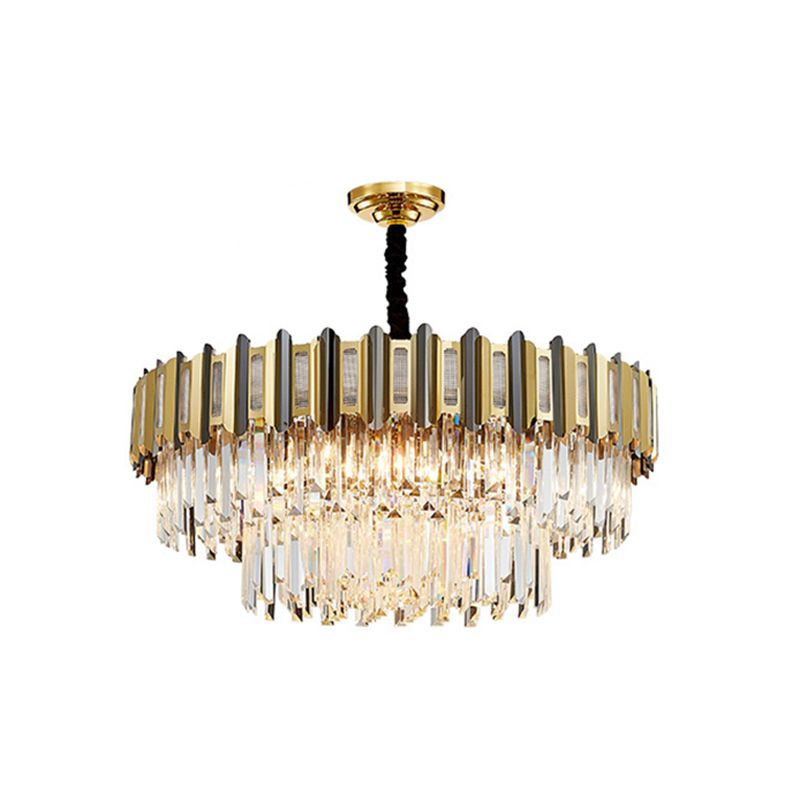 Lumo lampadario a più livelli oro semplicità chiara Crystal Crystal Pendant Light per soggiorno
