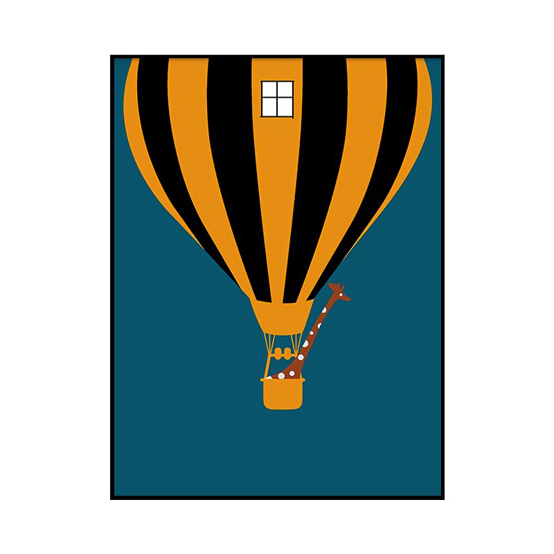 Light Color Hot-Air Balloon Painting Textured Nordic Living Room Canvas Wall Art