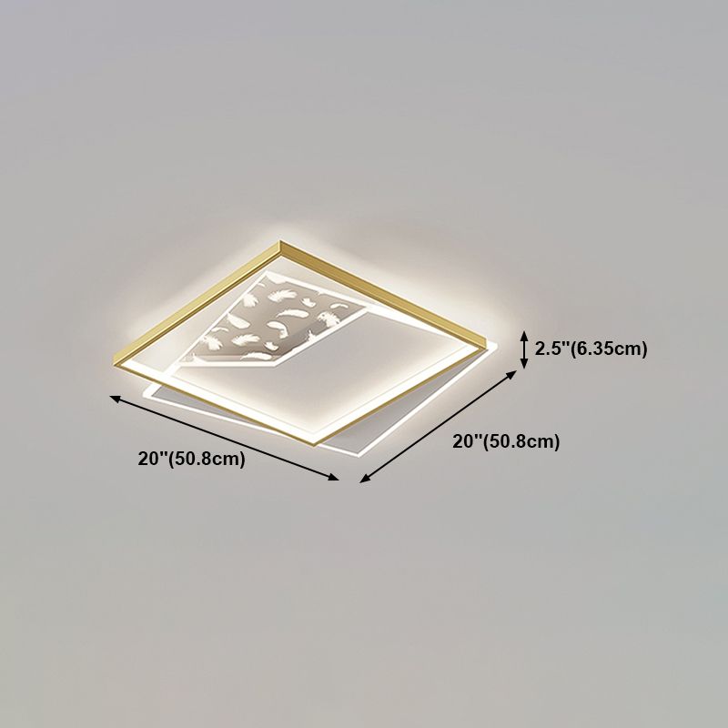 Plafonnier en forme de géométrie de Style moderne, éclairage de plafond en métal à 2 lumières pour le salon