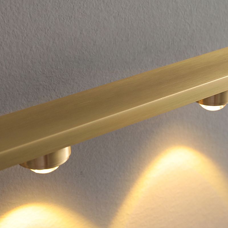 Post Modern 3 / 4 - Light Bath Bar Solid Brass Bathroom Vanity Lighting in Gold