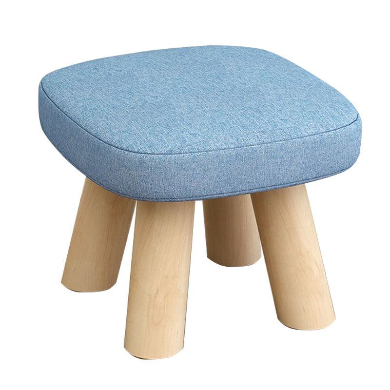 Modern Ottoman Cotton Detachable Seat Cover Solid Color Square Ottoman