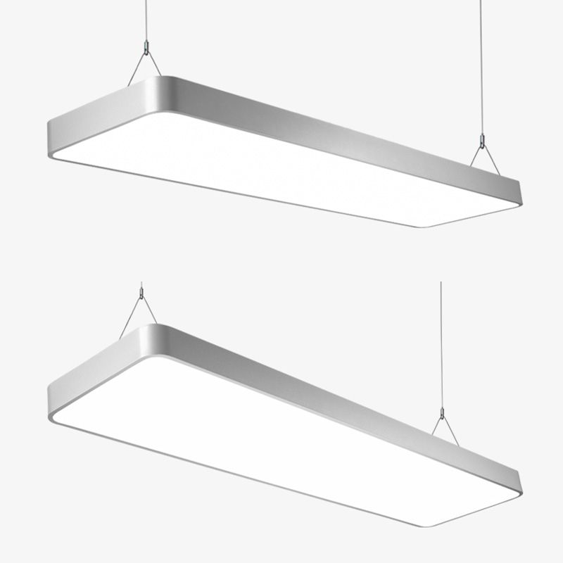 Rechthoekig metaalhangend plafondlicht Minimalistische hanglampverlichting voor kantoor