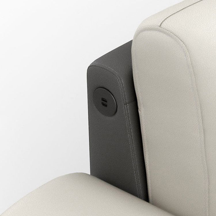 Blue L-Shape Sectional Sofas Leather Square Arm Sectional Couch