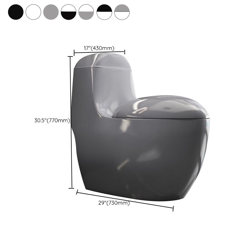 Modern Flush Toilet All-In-One Floor Mounted Porcelain Siphon Jet Urine Toilet